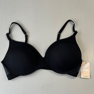 Lively The No-Wire Push-up Bra, Black, 38DD